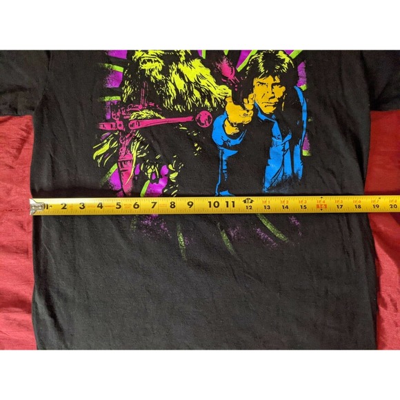 Official Star Wars Chewbacca & Han Solo Trippy TShirt Size MEDIUM Pop Art Lucas - Picture 3 of 11